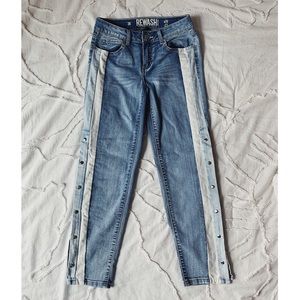 denim jeans with side detail